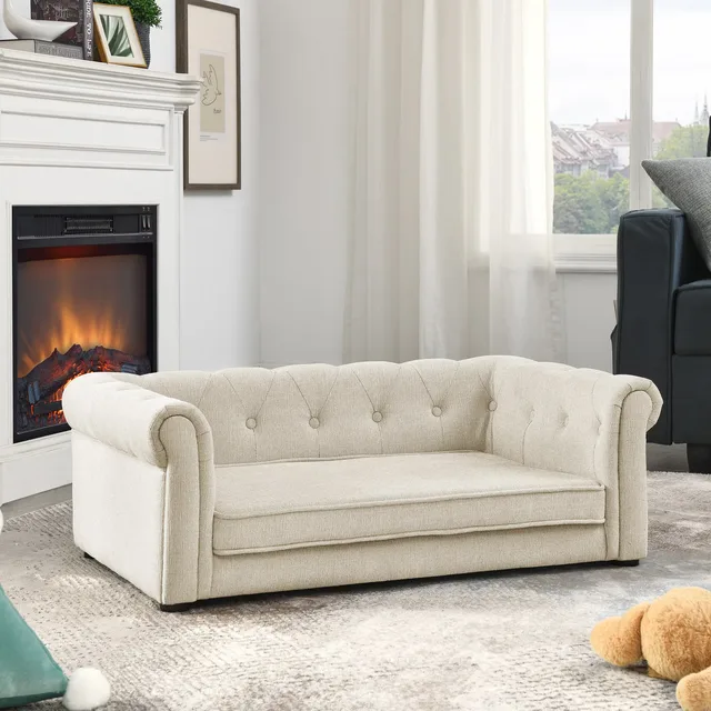 Dog Bed grey beige 40"