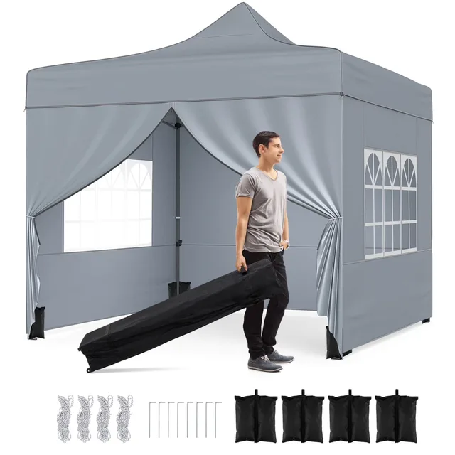 Canopy Tent 10 ft white gray