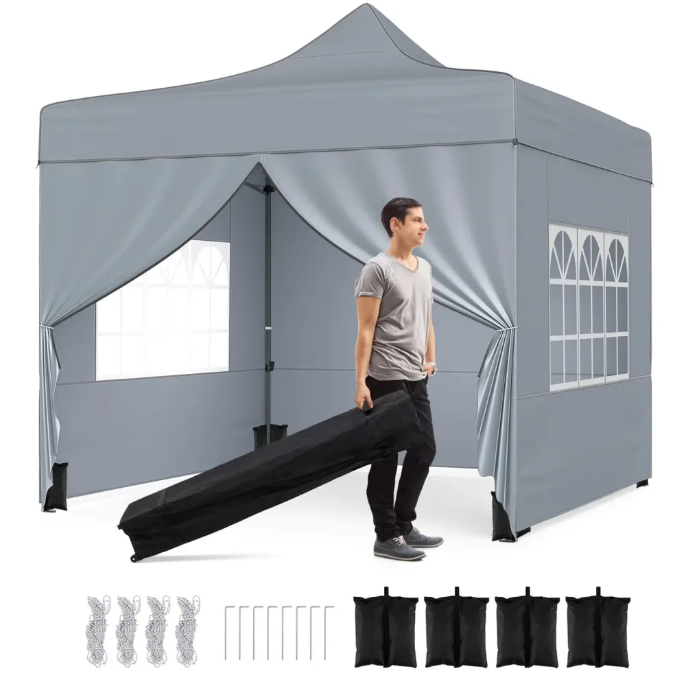 Canopy Tent 10 ft white gray