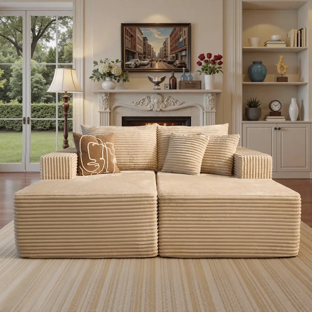Chair 74" gray beige