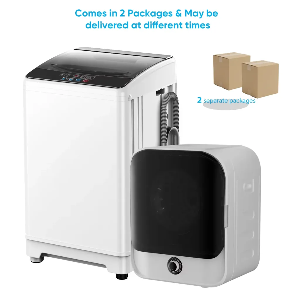 Washing Machine 17.6lbs portable white