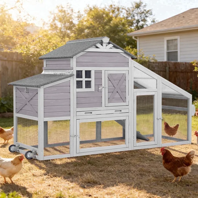 Chicken Coop 82" gray 82.4"