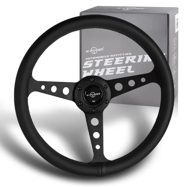 Steering Wheel 14" black silver