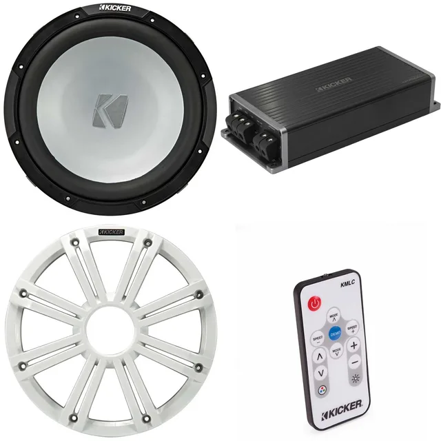 Subwoofer Audio 12" led white
