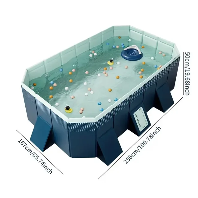 Folding Pool 450 gallon blue