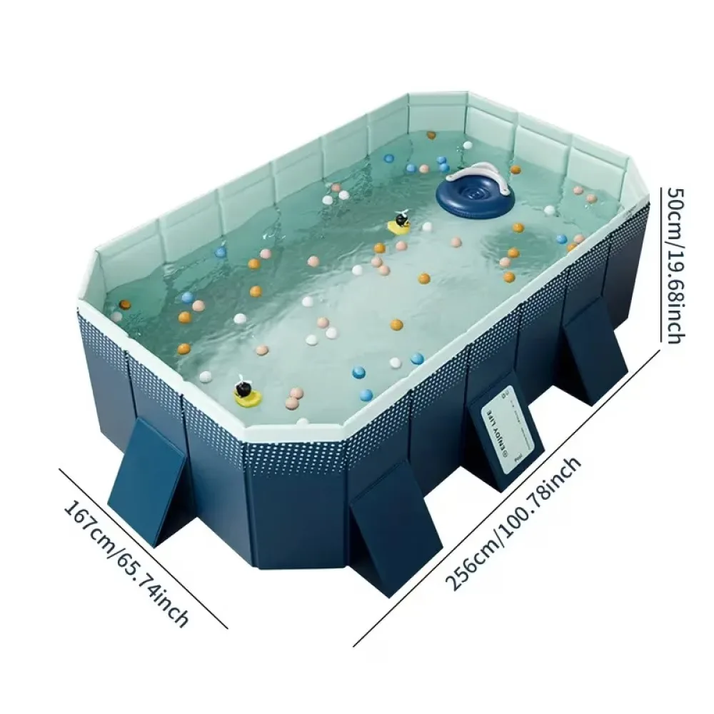 Folding Pool 450 gallon blue
