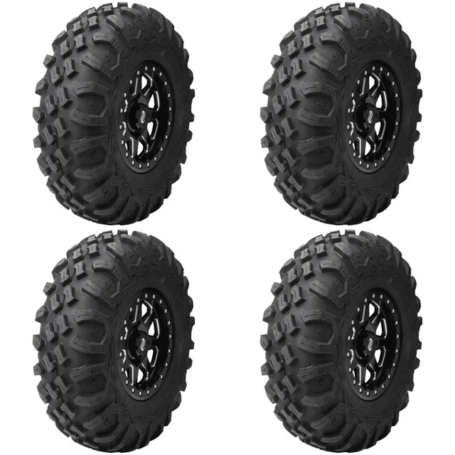 Radial Tire 4 pack 4" black