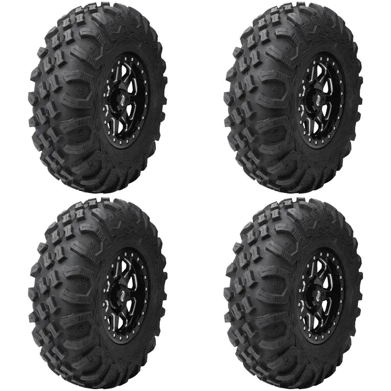 Radial Tire 4 pack 4" black