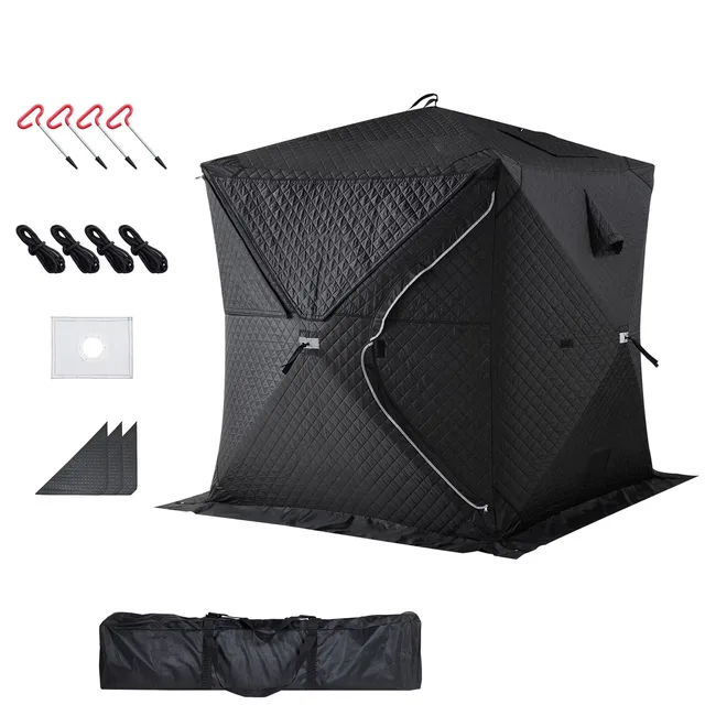Tent portable black 69.3 inch
