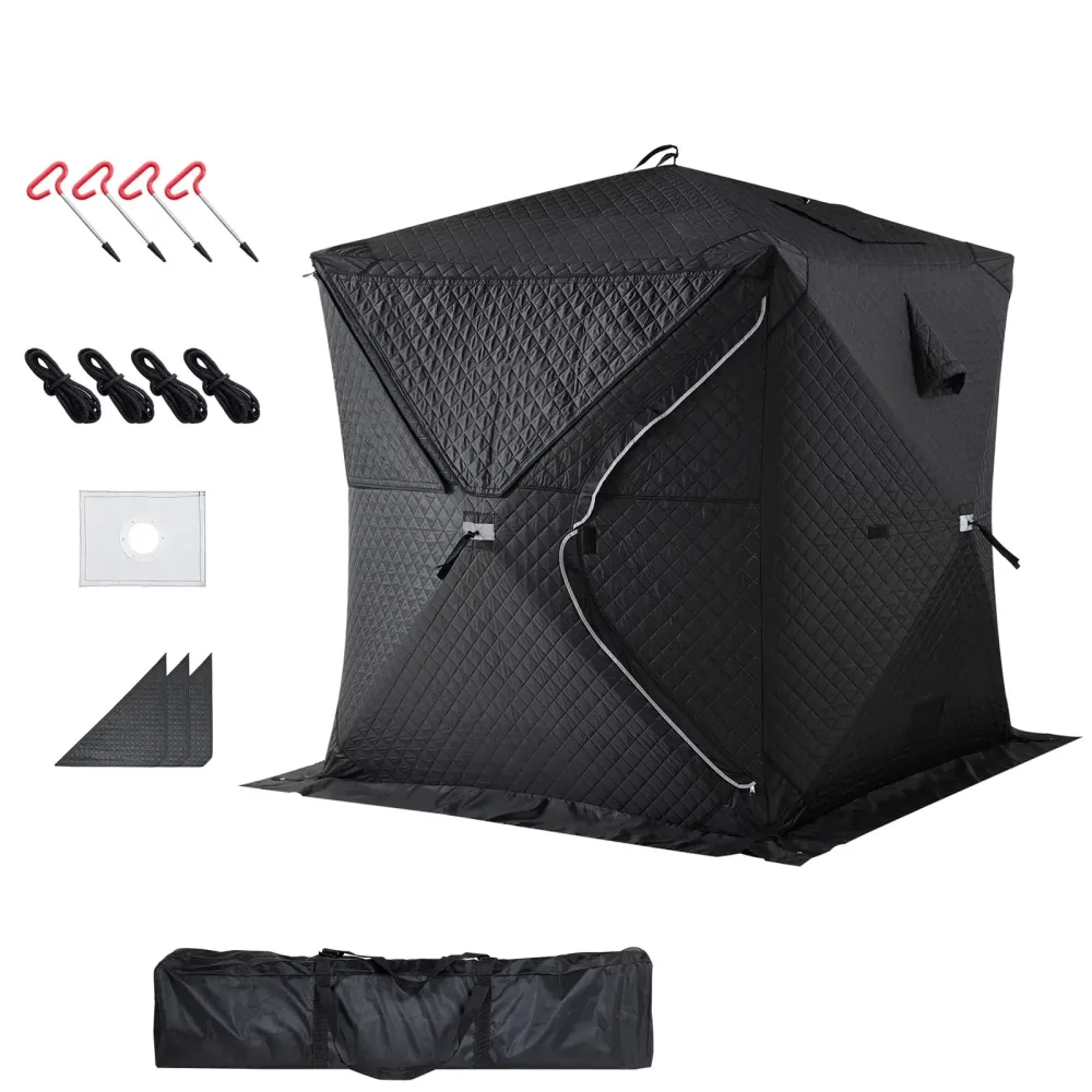 Tent portable black 69.3 inch