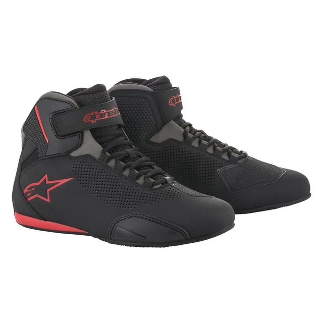 Shoe black gray red