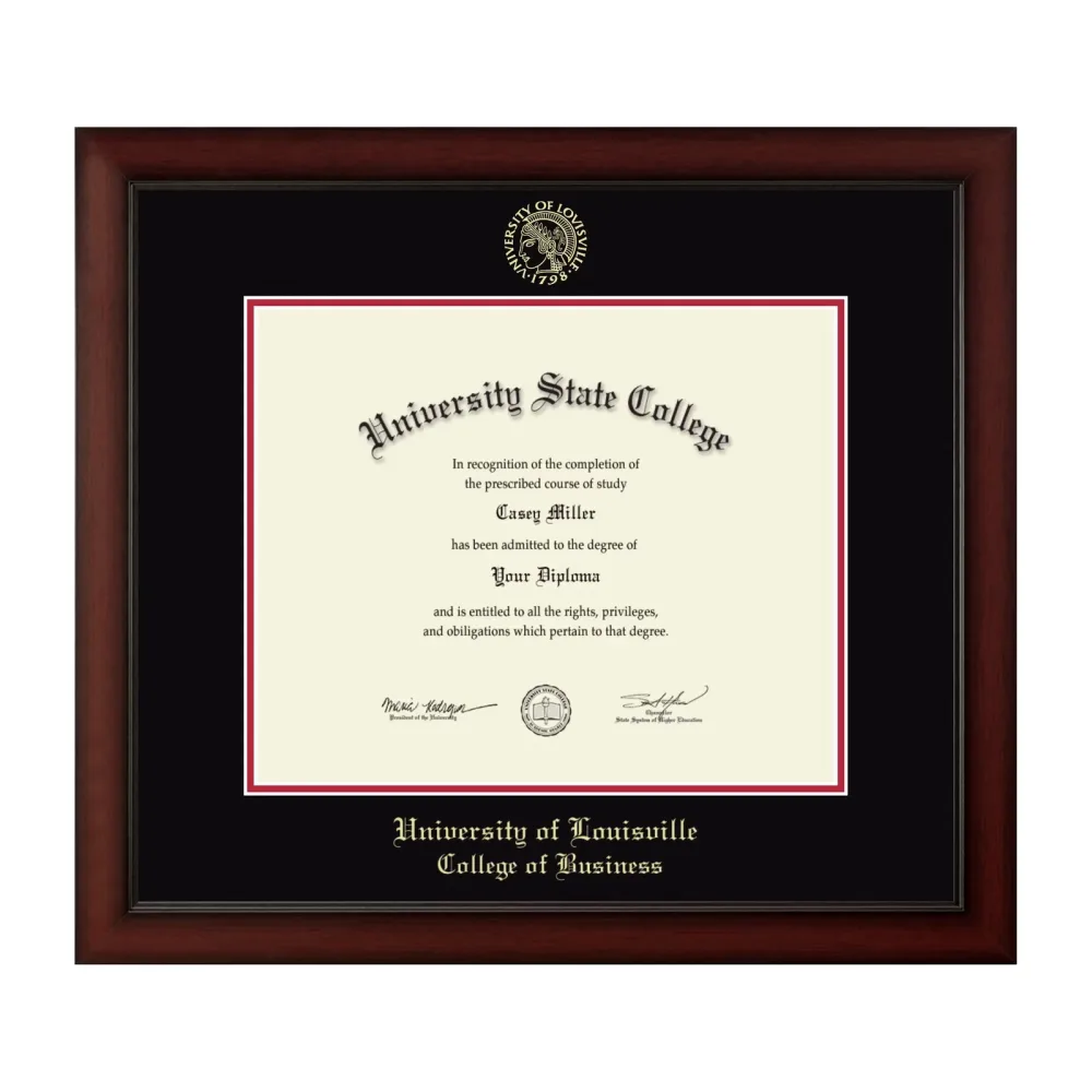 Diploma Frame black red 17w
