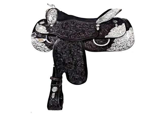 Leather Saddle black 17" adjustable