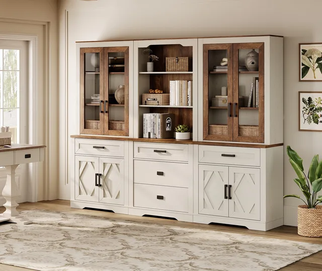 Storage Cabinet 73" white 73in