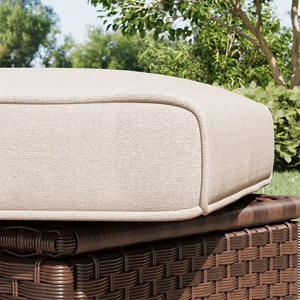 Wicker Patio brown beige 4 inch