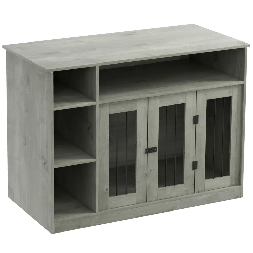 Dog Crate locking gray 55 lbs
