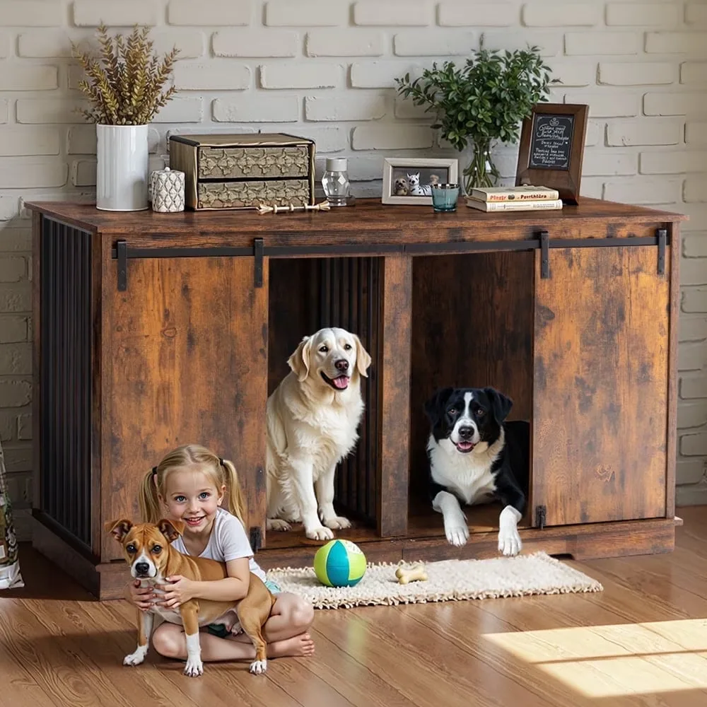 Dog Crate heavy-duty brown 60.6"