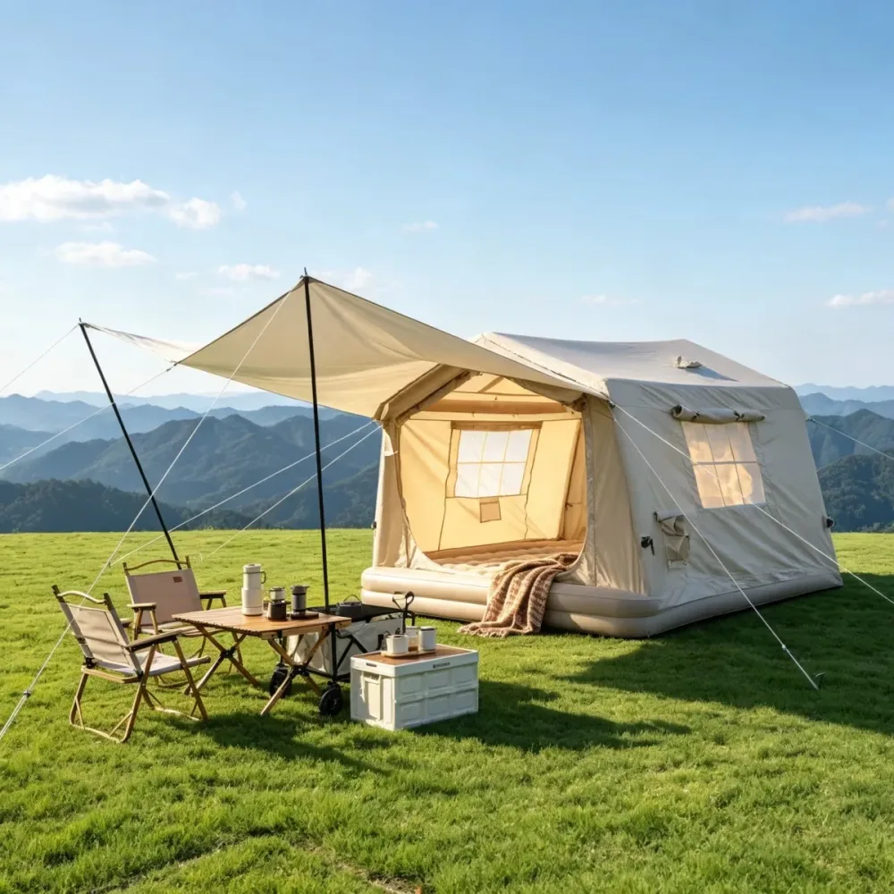 Inflatable Tents 8 person waterproof beige