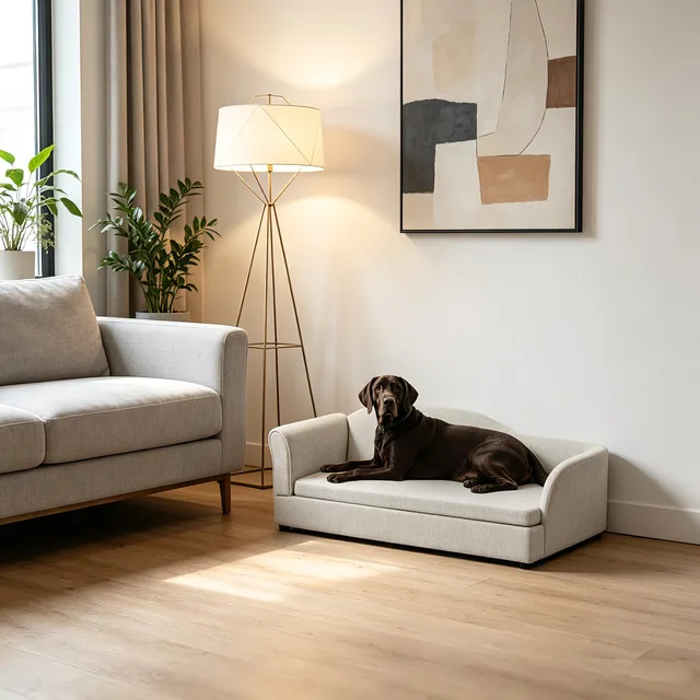 Dog Sofa beige 55" 26"