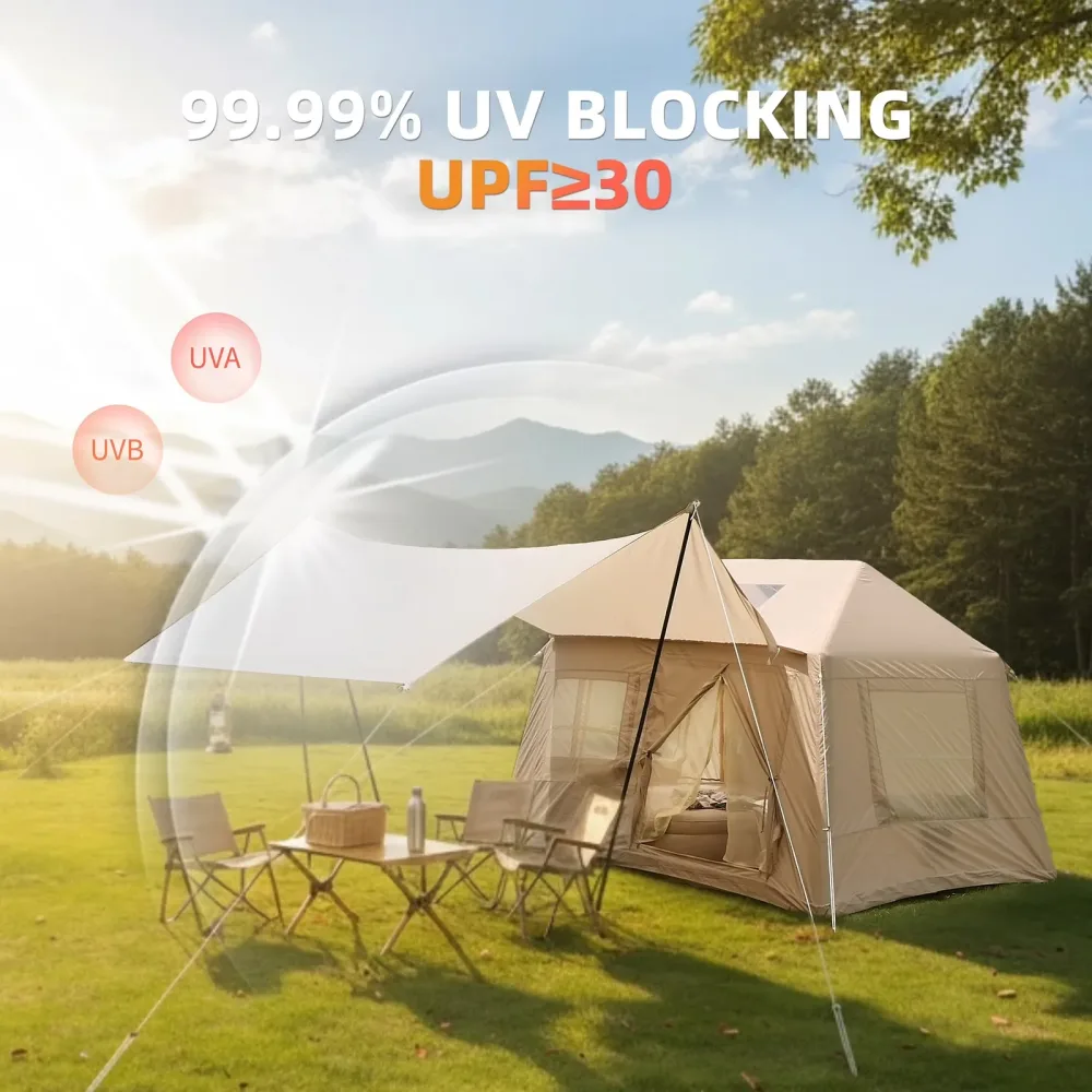 Camping Tent waterproof windproof beige