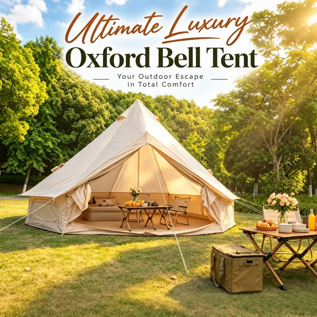 Bell Tent 13.1ft 4-8 person green