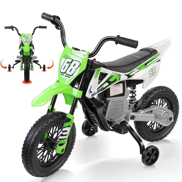 Dirt Bike 12v bluetooth green
