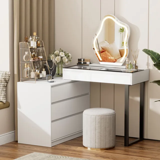 Vanity Desk 58" white 7"