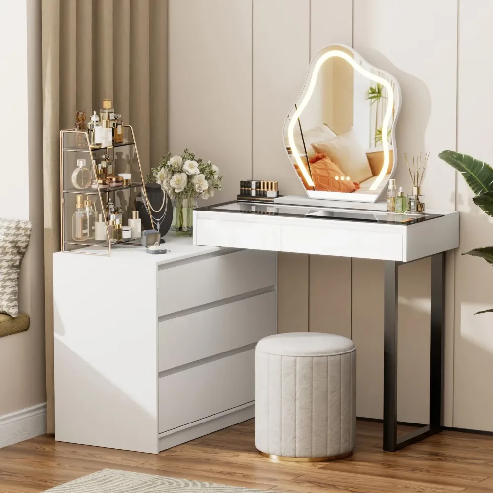 Vanity Desk 58" white 7"