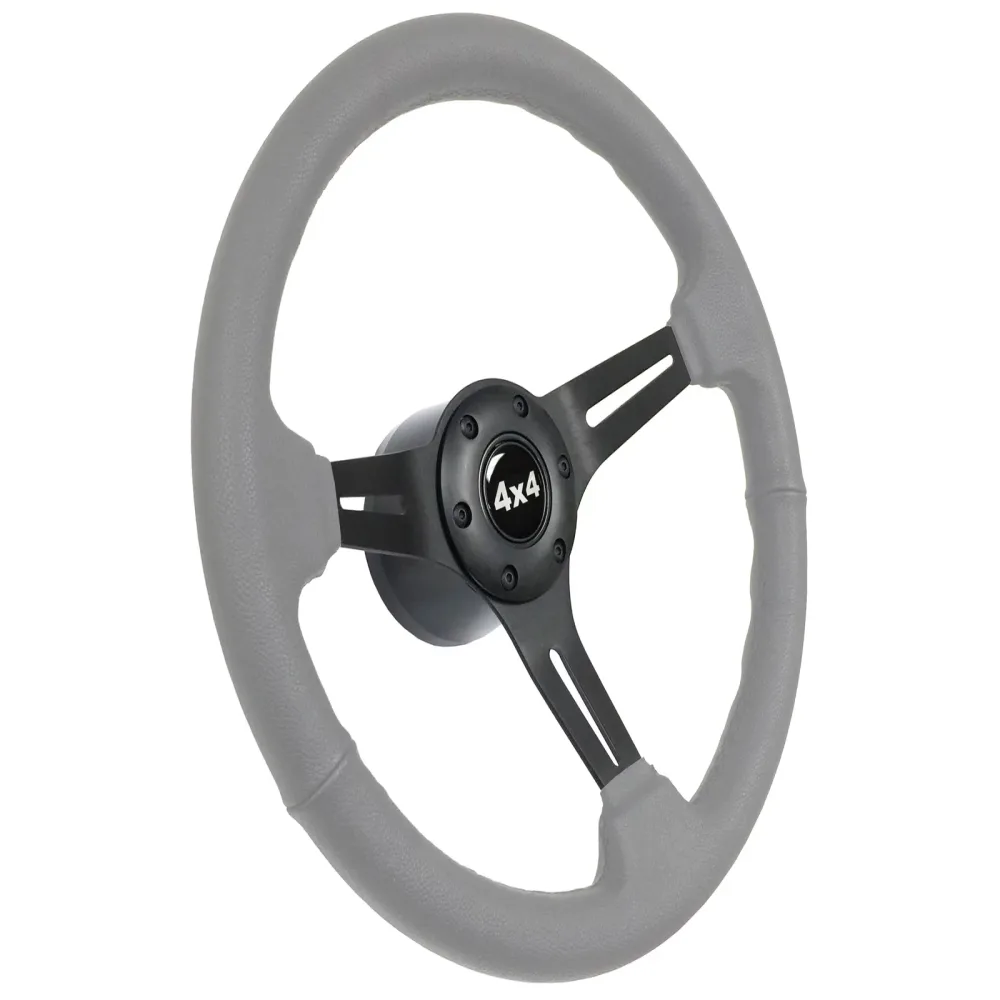 Leather Steering gray black 2.5"