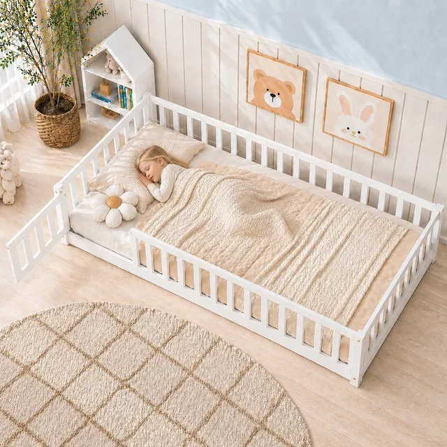 Bed white 79.5" 41.8"