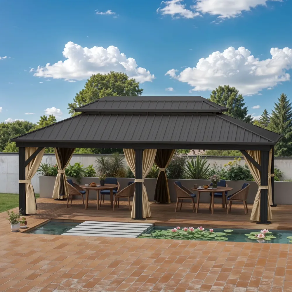 Canopy 18 ft heavy-duty brown