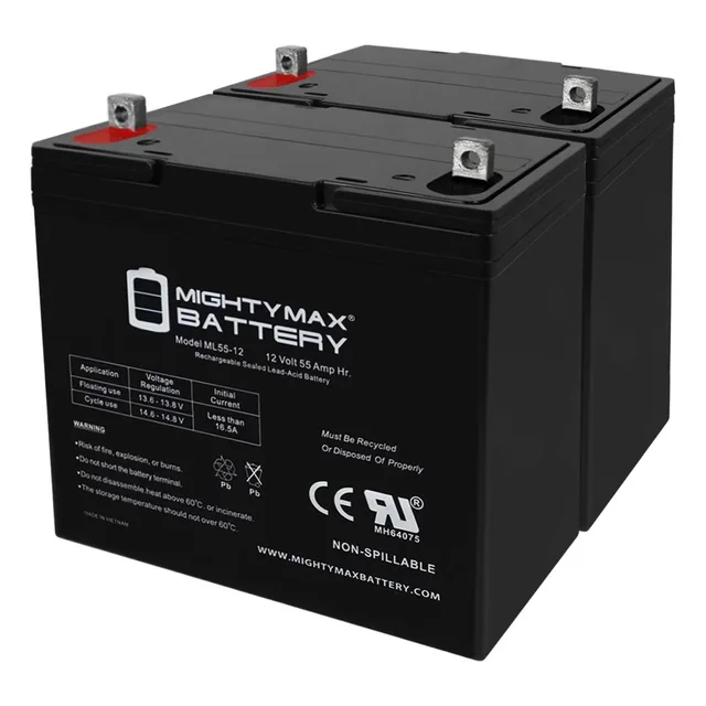 Battery 12v 18 inch 2 pack