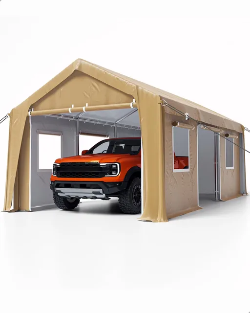 Carport 20' portable yellow