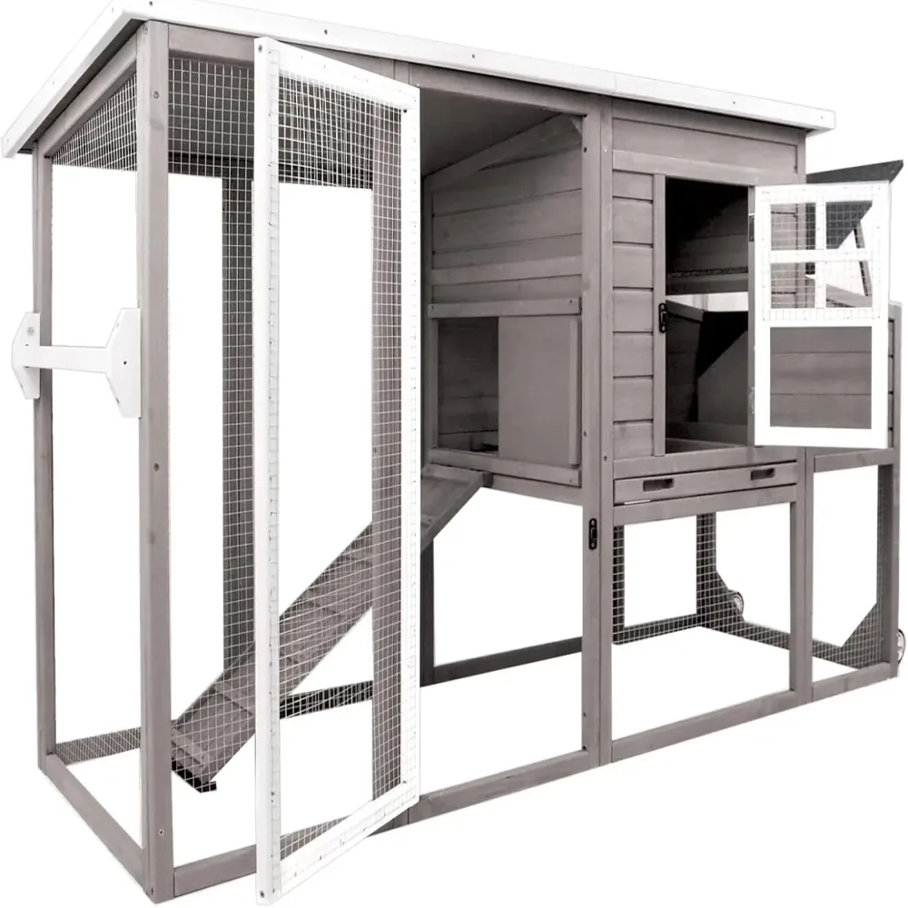 Chicken Coop 75" waterproof grey