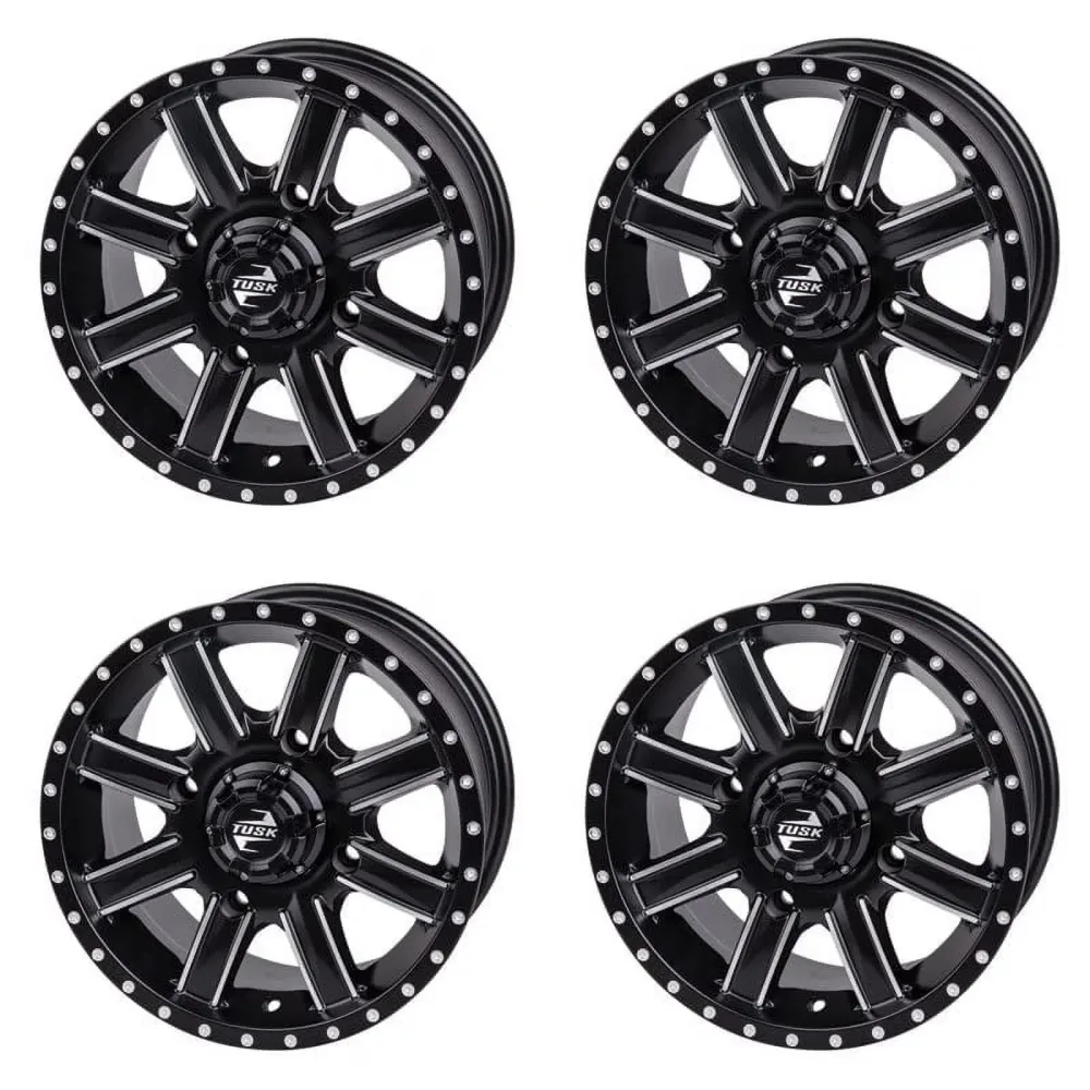 Wheel 4 pack black 1000 lb