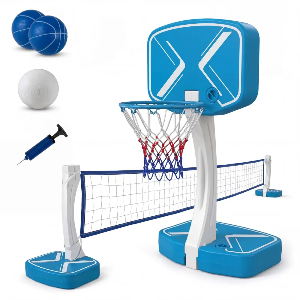 Pool Basketball blue white yellow