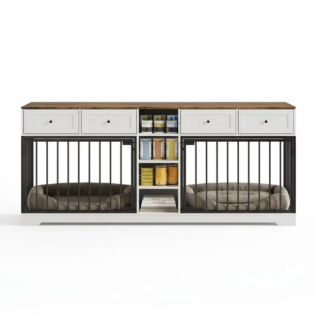 Dog Crate 82' white 82"