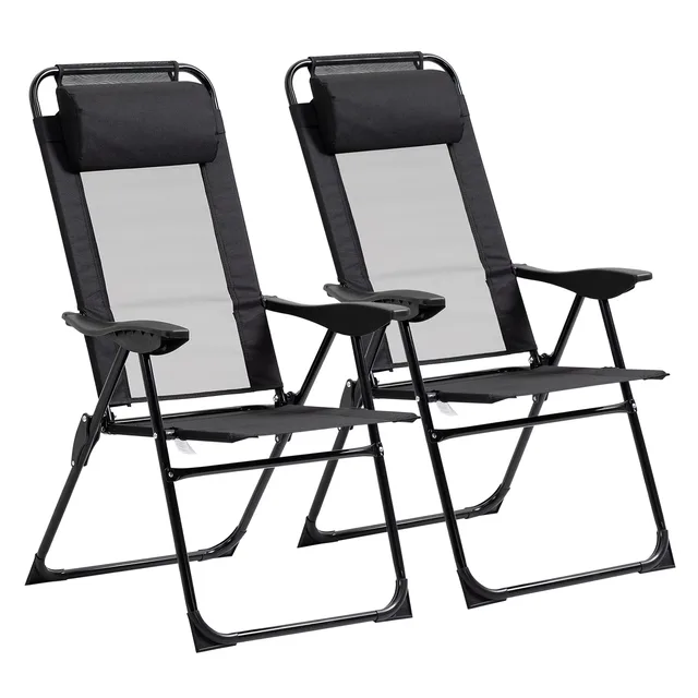 Chair folding adjustable black
