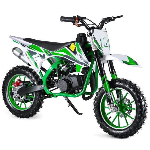 Dirt Bike 10" green 10 inches