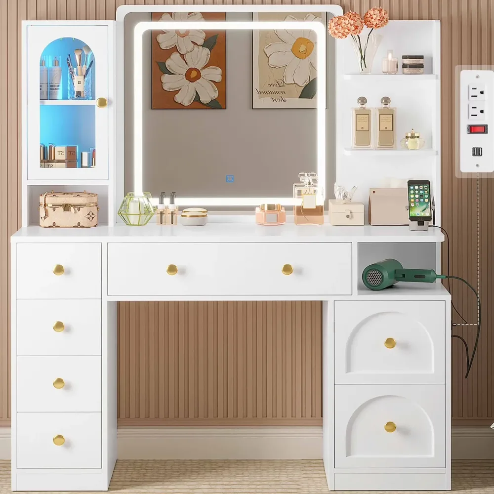 Vanity Desk white 15.8" 43.3"