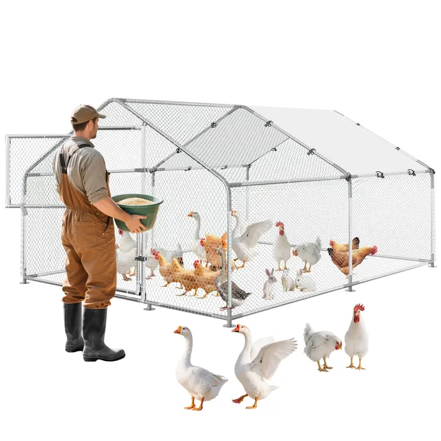 Chicken Coop 200cm waterproof silver
