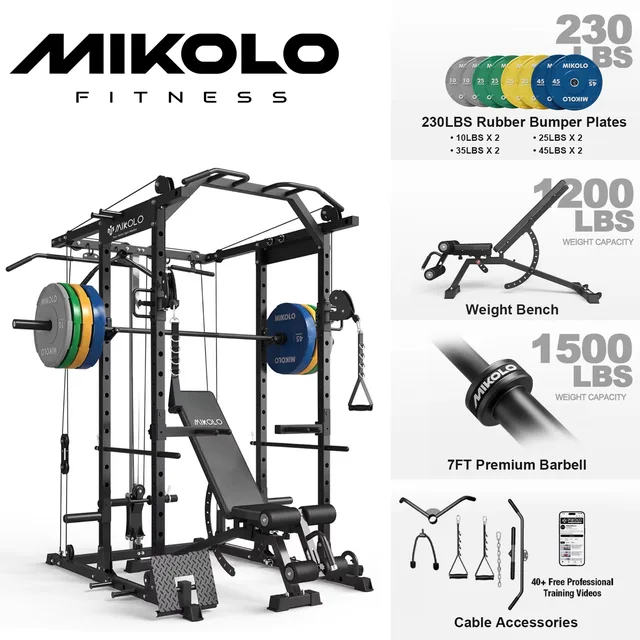 Power Rack 230lbs red black