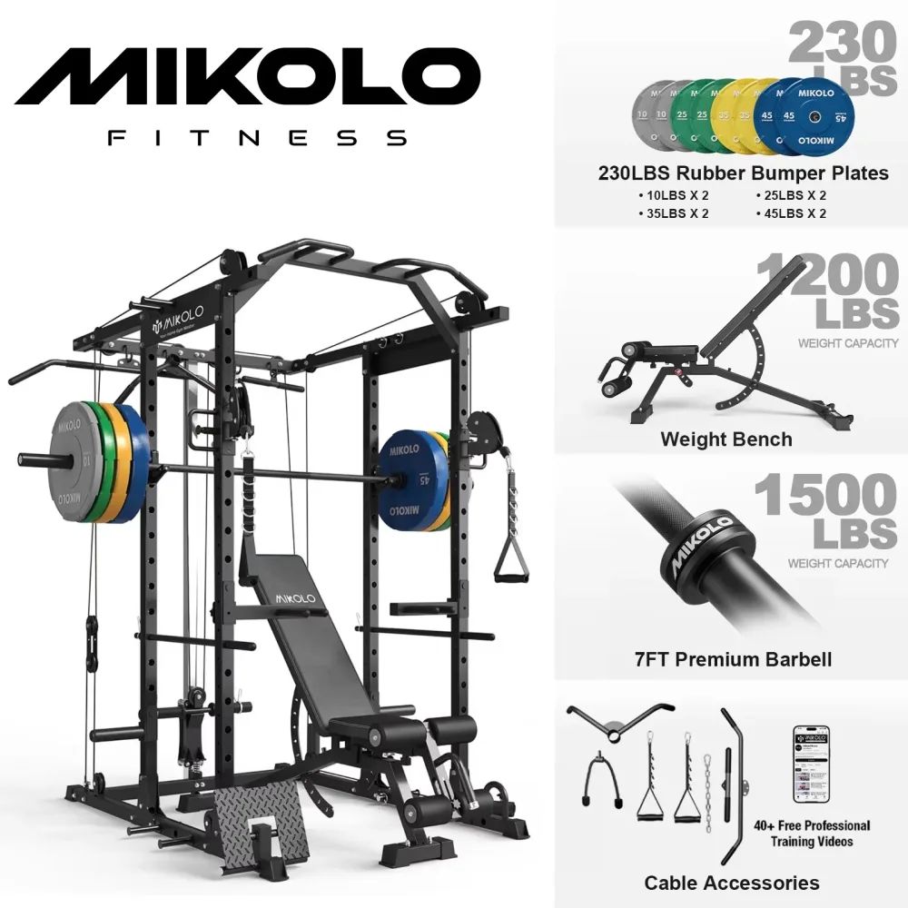 Power Rack 230lbs red black
