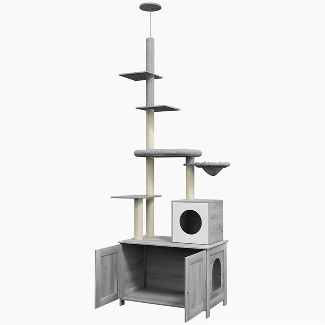 Cat Furniture 2 in gray 31.5"