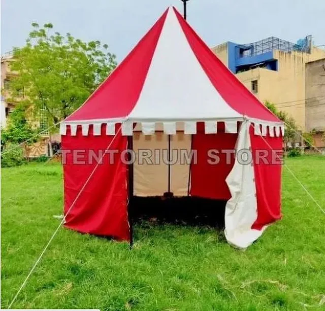 Tent red white