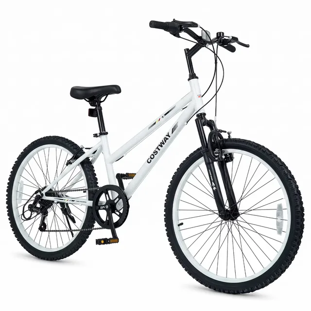 Mountain Bike 24 inch adjustable white