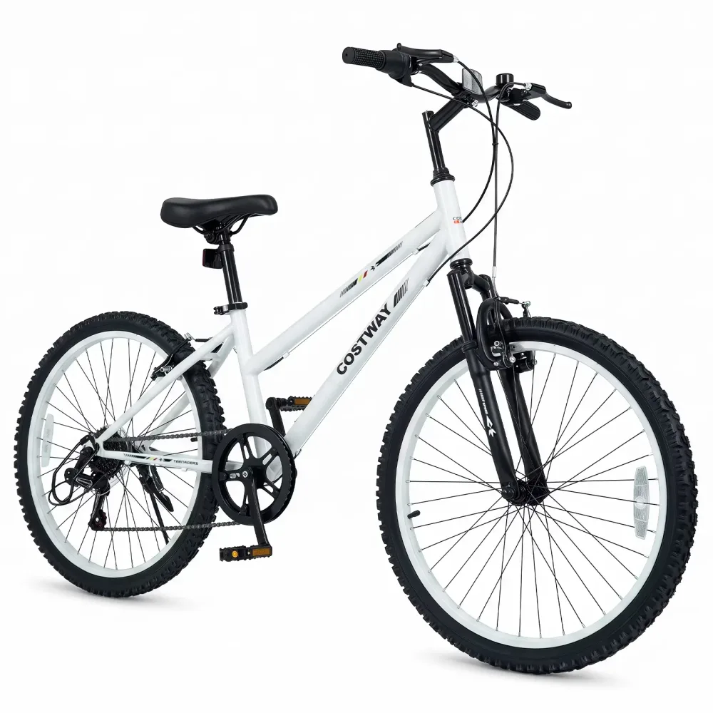 Mountain Bike 24 inch adjustable white