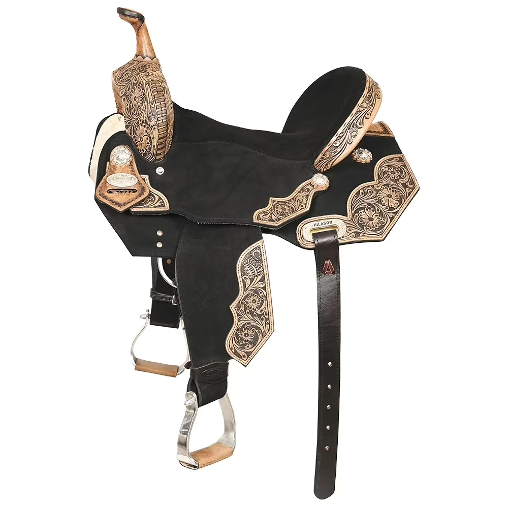 Leather Saddle 16 in black 8 inches