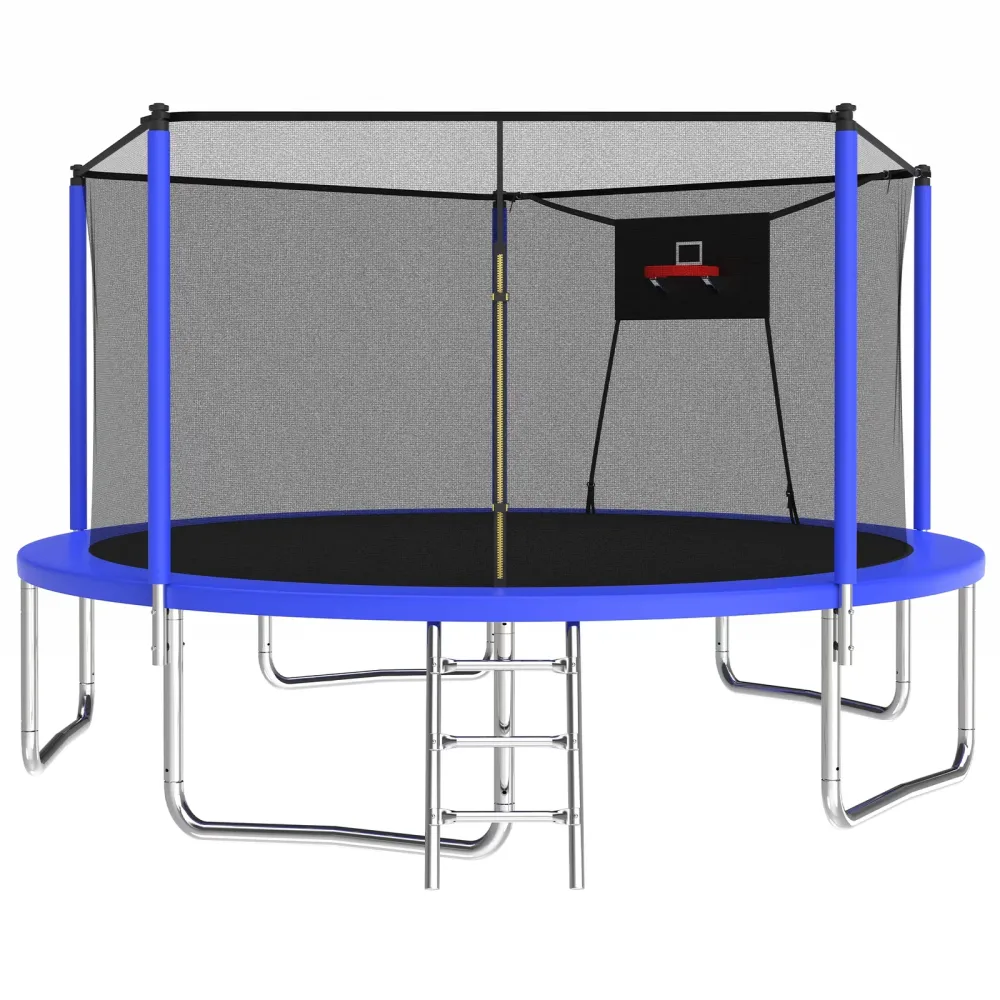 Backyard Trampoline 14ft heavy-duty green