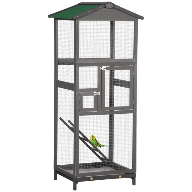 Wooden Bird 65" grey 26.75"